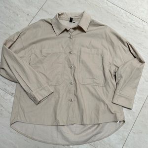 KUT cream corduroy top